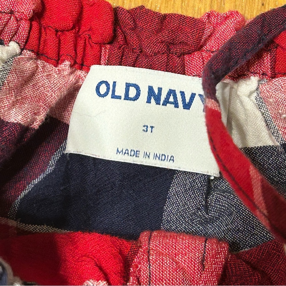 Old Navy patrotic red‎ white blue dress 3T - Picture 3 of 3